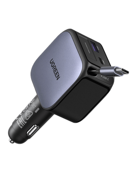 UGREEN Nexode Автомобільний зарядний пристрій 60W with Retractable USB-C Кабель 55212 фото