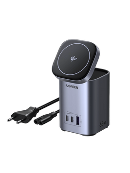 UGREEN Nexode GaN Зарядний пристрій (65W, Qi2 15W, 4-in-1) 55321 фото
