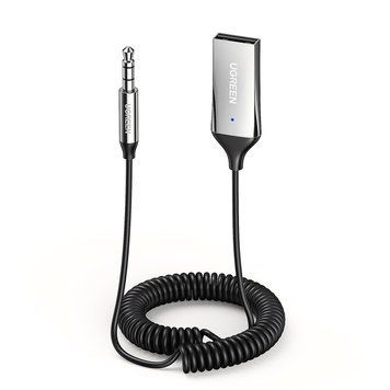 UGREEN Bluetooth 6.0 Receiver Jack AUX USB Bluetooth Car Audio Silver 35053-amz фото