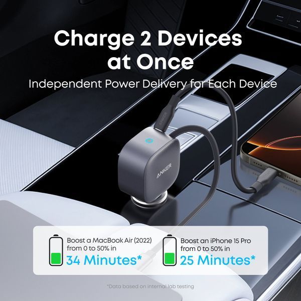 Anker Автомобільний зарядний пристрій USB-C, 75W A27380A2 фото