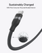 Кабель Anker USB-C до USB-C (240 W, плетений з перероблених матеріалів) &mdash; розмір: 3ft; колір: Чорний A82E2011 фото 3