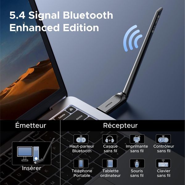 UGREEN AX900 WiFi Stick 6 Bluetooth 5.4 USB Flash Drive WiFi Antenna WPA2 75109-amz фото