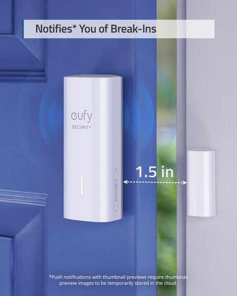 eufy Security, датчик входу, виявляє відкриті та закриті двері або вікна, надсилає сповіщення EUFY-T8900 фото