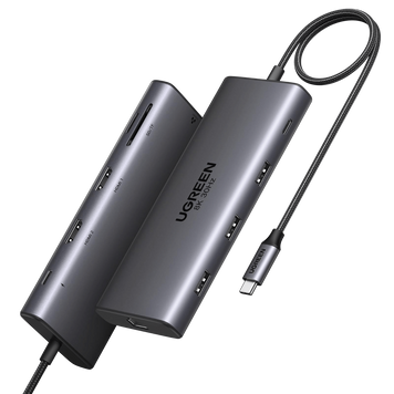 UGREEN Revodok Pro 210 10-in-1 USB-C хаб (Dual HDMI 4K@60Hz, 100W PD) 15534 фото