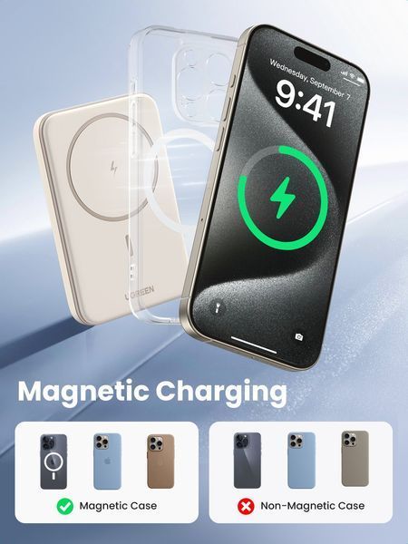 UGREEN Wireless Magnetic Павербанк 5000mAh &mdash; колір: Чорний 25866 фото