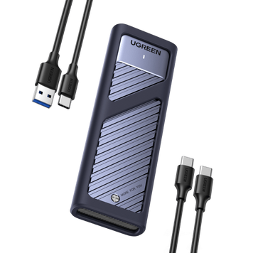 UGREEN 2-in-1 M.2 NVMe & SATA Корпус для SSD (USB-C 10Gbps, Aluminum, Thermal Pad) 90408 фото