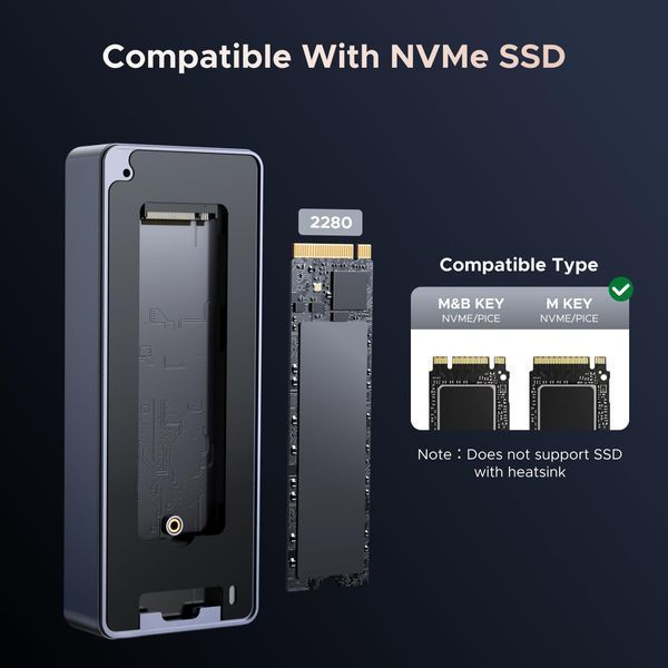 UGREEN 80Gbps M.2 NVMe Корпус для SSD with Thunderbolt 5/4 and USB 4 45789 фото