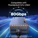 UGREEN 80Gbps M.2 NVMe Корпус для SSD with Thunderbolt 5/4 and USB 4 45789 фото 2
