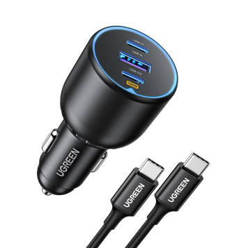 UGREEN 130W 3-Port PD 100W PD3.0/QC4.0/PPS Fast Автомобільний зарядний пристрій 90889 фото