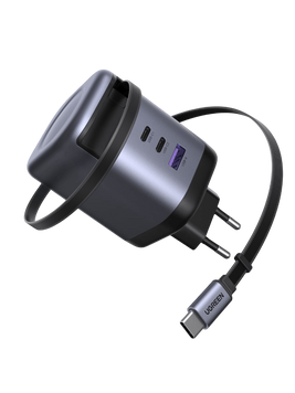 UGREEN Nexode 100W Зарядний пристрій with Retractable USB-C Кабель 65586 фото