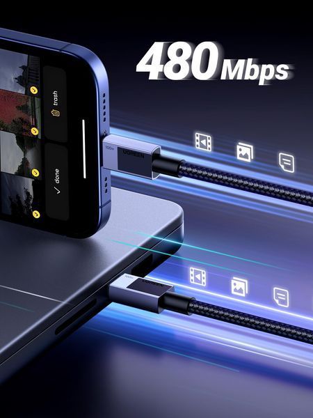 UGREEN USB C to USB C Зарядний пристрій Кабель 100W &mdash; довжина: 1M 45063 фото