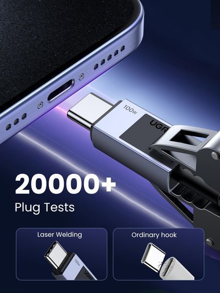UGREEN USB C to USB C Зарядний пристрій Кабель 100W &mdash; довжина: 1M 45063 фото