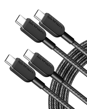 Комплект 2 кабелі USB-C 310 бренду Anker (плетений, 180 cm) B81E6011 фото