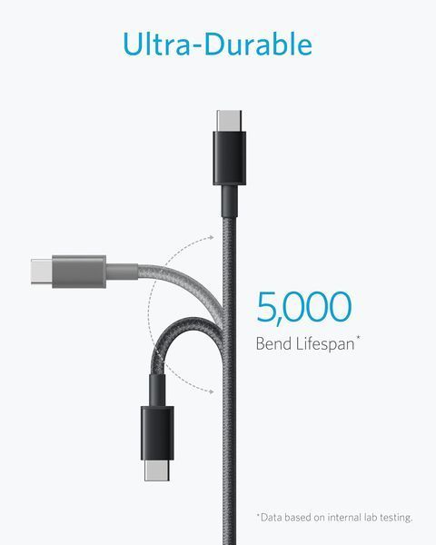 Anker Nylon USB-C to USB-A 2.0 Кабель 3ft 2Pack Black B8172011 фото